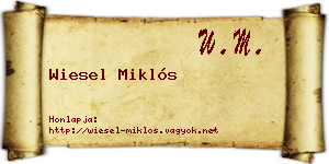 Wiesel Miklós névjegykártya