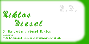 miklos wiesel business card